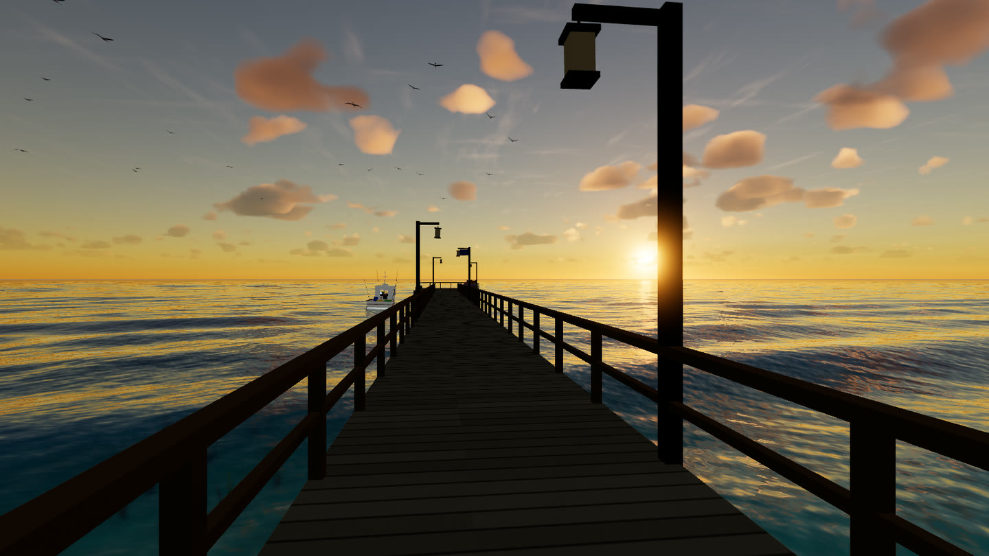 Pier at sunset preset